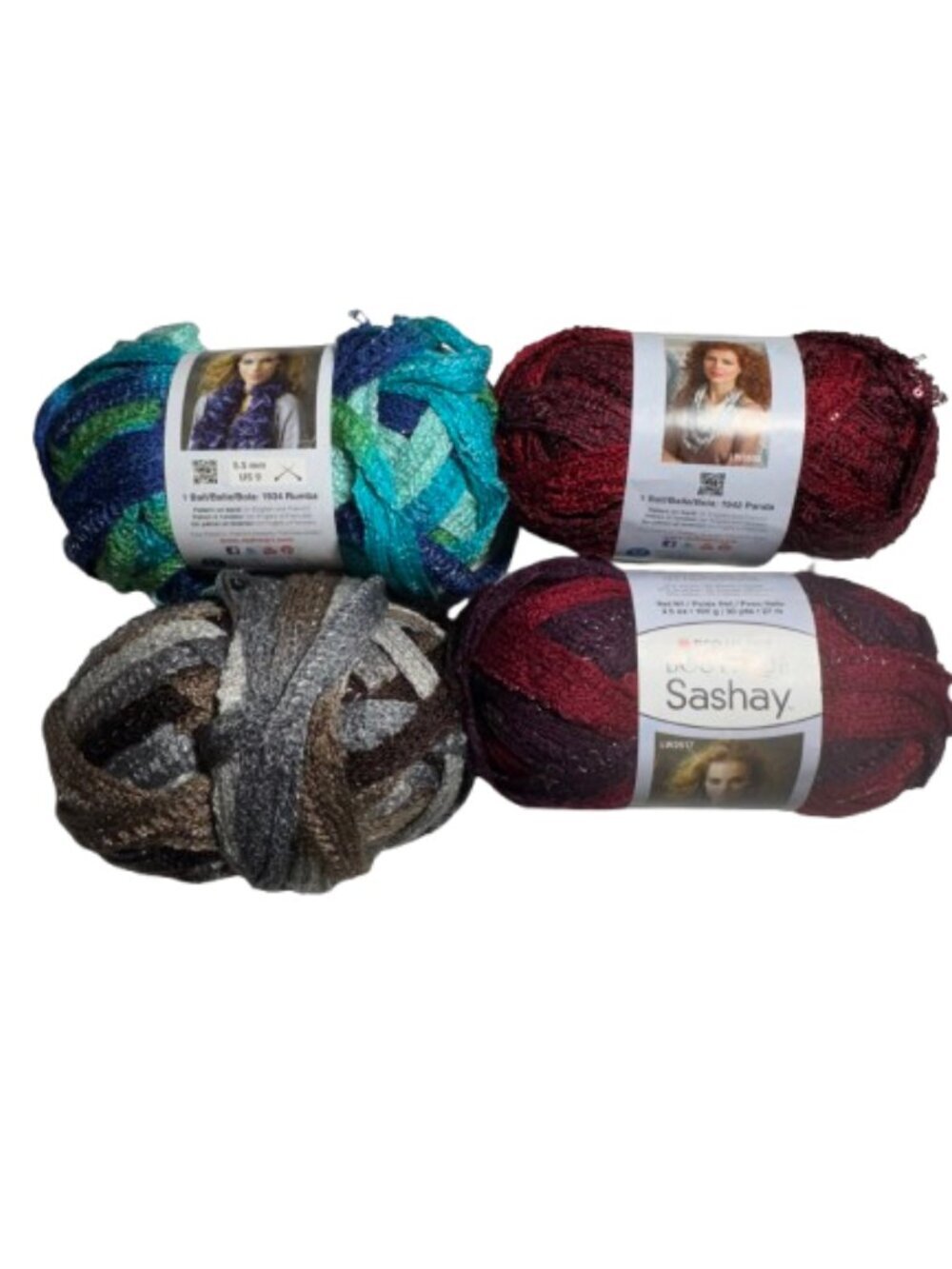 4 Skeins Sashay Yarn Assorted Colors #511